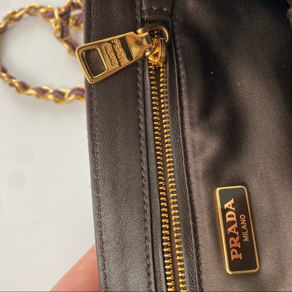 Prada Purple Crossbody Bag with Gold Chain - Picture 11 of 14